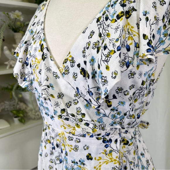 Free People French Quarter Printed Wrap Mini Dress - Picture 8 of 15